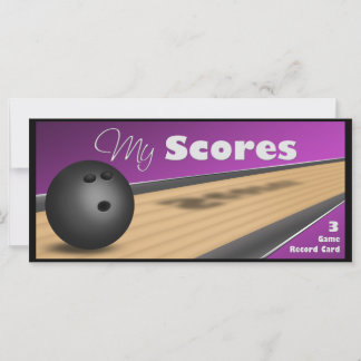 Personlig Lila Bowling-poängkort