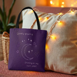 Personlig lila celestial linjekonst Totebag Tygkasse