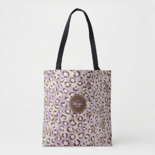 Personlig Lila Cheetah Print Animal Mönster Tygkasse