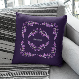 Personlig Lila Dendrobium Orchids Motif Kudde