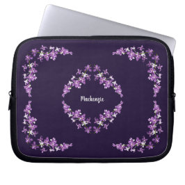 Personlig Lila Dendrobium Orchids Motif Laptop Fodral