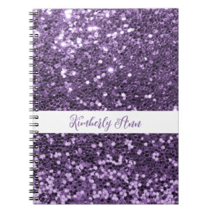Personlig Lila Glitter bärbar dator Anteckningsbok
