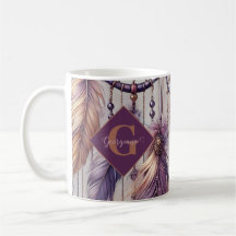 Personlig Lila & Guld Boho Dreamcatchers