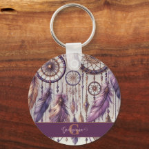 Personlig Lila & Guld Boho Dreamcatchers