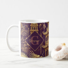 Personlig Lila & Guld Victorian Chinoiserie