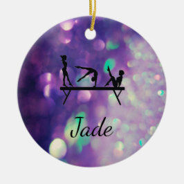 PERSONLIG LILA GYMNASTICS ORNACS JULGRANSPRYDNAD KERAMIK