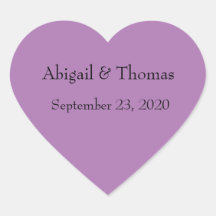 Personlig Lila Heart - Stickor