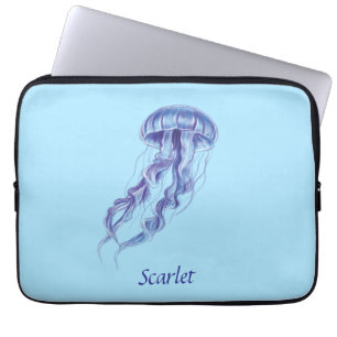 Personlig Lila Jellyfish illustration design Laptop Fodral