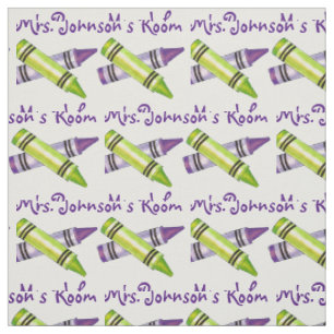 Personlig Lila Kritor School Art Teacher Tyg