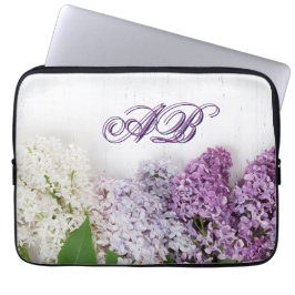 Personlig lila laptopsleeve | Monogram 13"  Laptop Fodral
