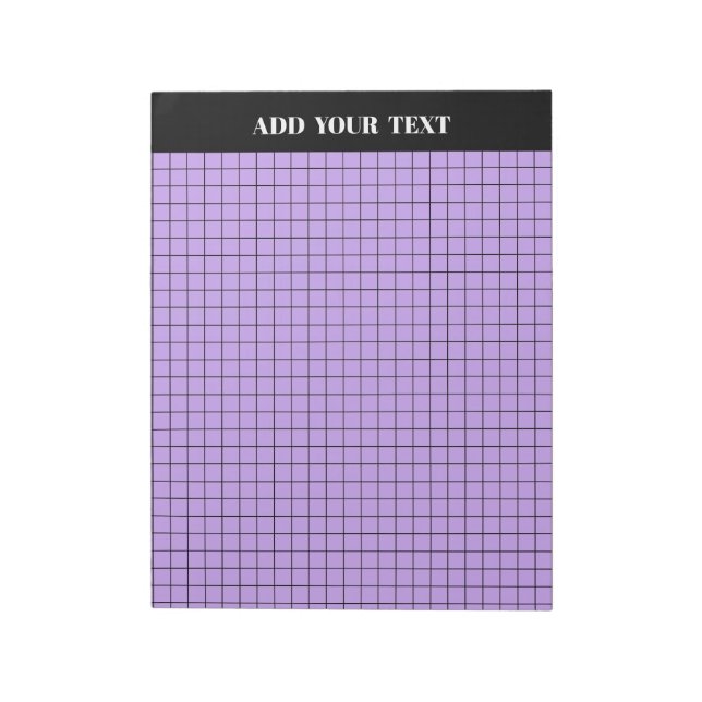 Personlig Lila Large Graph Papper Anteckningsblock (Roterad)