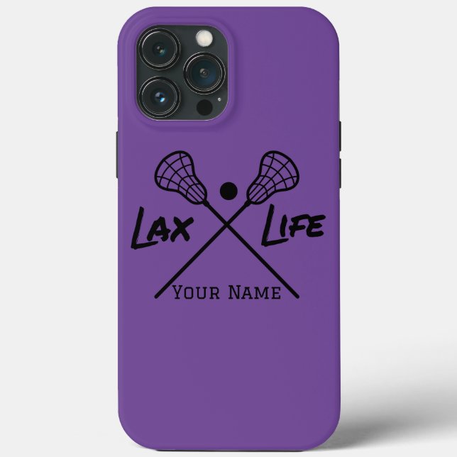 Personlig Lila LAX (Lacrosse) Life (Baksida)