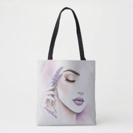 Personlig lila lila kvinna elegant chic tygkasse