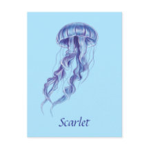 Personlig lila manet illustration design