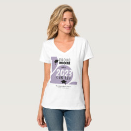 Personlig Lila Modern Arch Proud Mamma Grad T Shirt