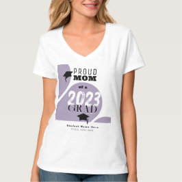 Personlig Lila Modern Arch Proud Mamma Grad T Shirt