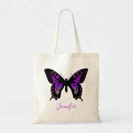 Personlig Lila Ombre Vinge Butterfly Tygkasse