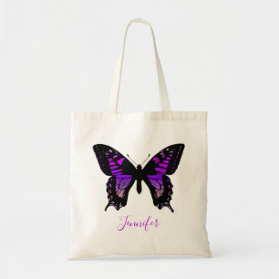 Personlig Lila Ombre Vinge Butterfly Tygkasse