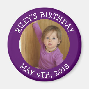 Personlig Lila Photo Reminder Magnet