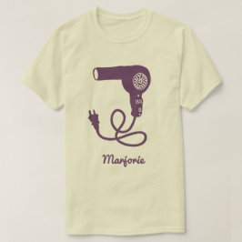 Personlig Lila Retro Hairdryer Blow Dryer T Shirt
