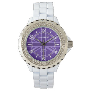 Personlig Lila Union Jack Design Dial Armbandsur