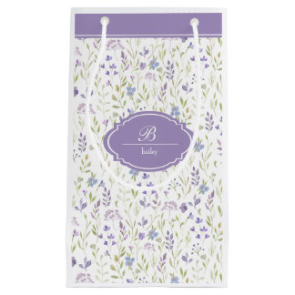 Personlig lila vildblomsmonogram