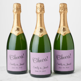 Personlig Lilac Champagne Labels