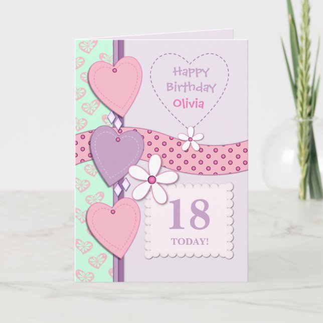 Personlig Lilac Speciell ålder Födelsedag Kort (Framsida)