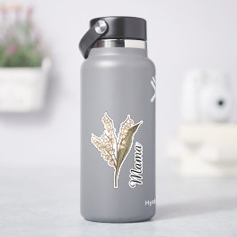 Personlig Liljekonvalj Custom Namn Blommig Klistermärken