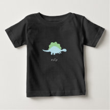 Personlig, lilla dinosaur baby T-Shirt