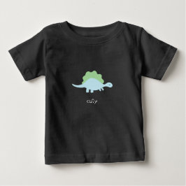 Personlig, lilla dinosaur baby T-Shirt