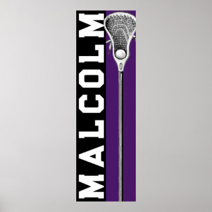 Personlig lilla lacrosse-lag Purpur Poster
