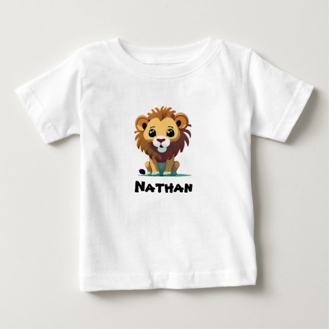 Personlig Lilla Lejon T Shirt (Framsida)