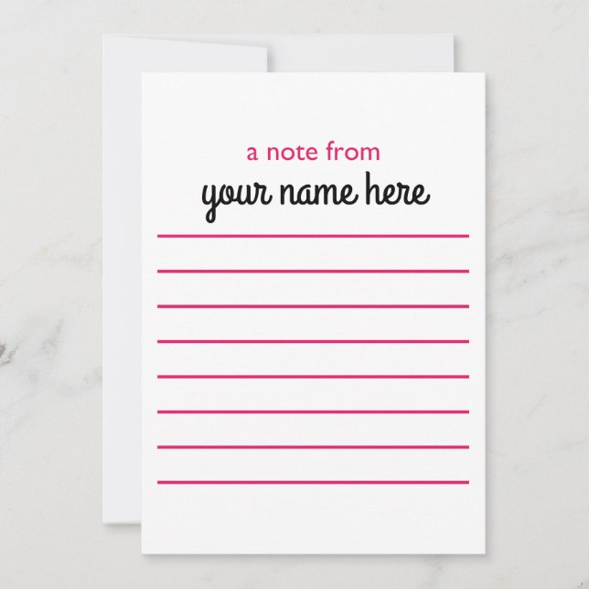 Personlig-linda notecards för flickor tack kort (Framsida)