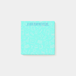 Personlig Line Teckning skolförråd Mönster Post-it Block