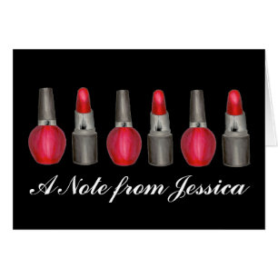 Personlig Lipstick Nagel polsk makeup Artist OBS Kort