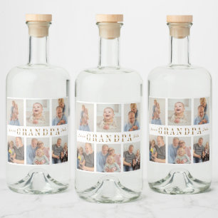 Personlig Liquor Flaska etikett Grandpa Bilder