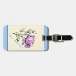 Personlig Lisianthus Blue Luggage Tag Bagagebricka