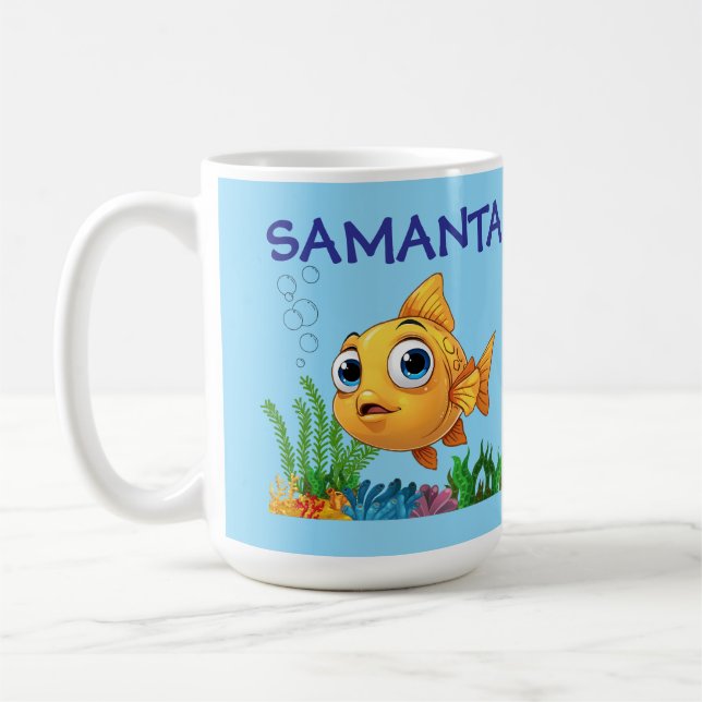 Personlig liten fisk Klassisk mugg (Vänster)