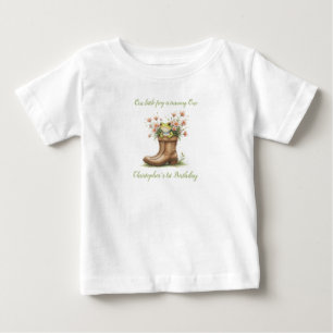 Personlig liten groda Froggie 1-årsdag T Shirt