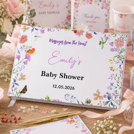 Personlig liten kärleksbugs babyfirande gästböcker