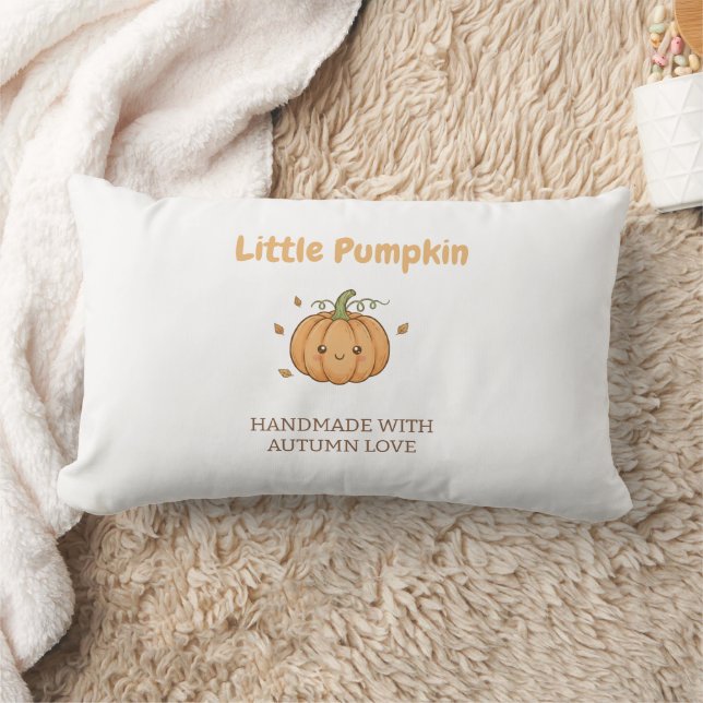 Personlig liten pumpa babyfilt lumbarkudde (Filt)