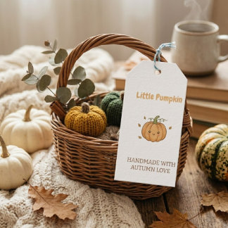 Personlig liten pumpa babyfilt presentetikett