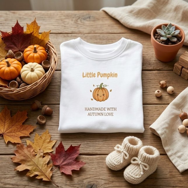 Personlig liten pumpa babyfilt t shirt (Skapare uppladdad)