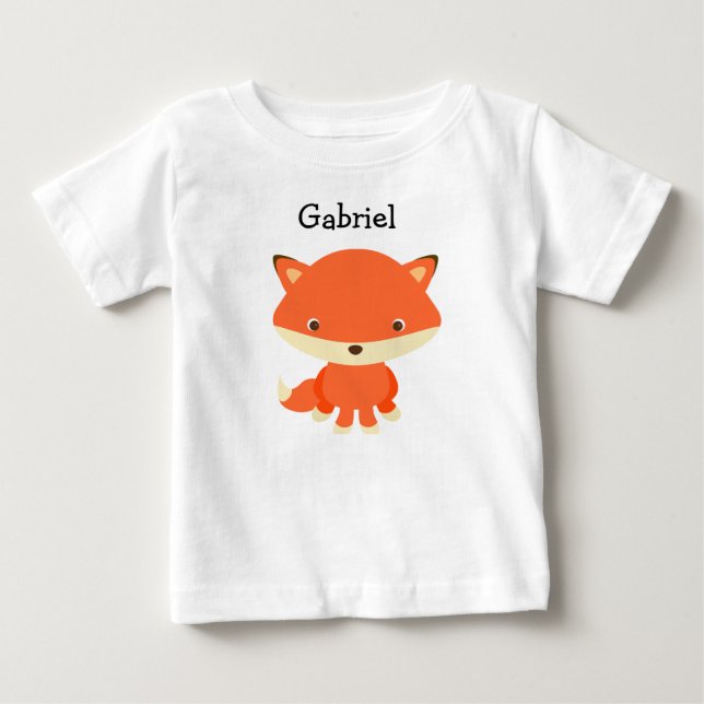 Personlig liten räv One Piece babytröja Tee Shirt (Framsida)
