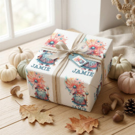 Personlig liten trollkarl Halloween presentförpack Presentpapper
