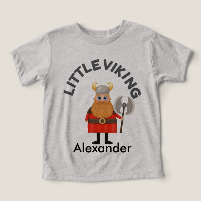 Personlig liten Viking barn t-shirt (Design Framsida)