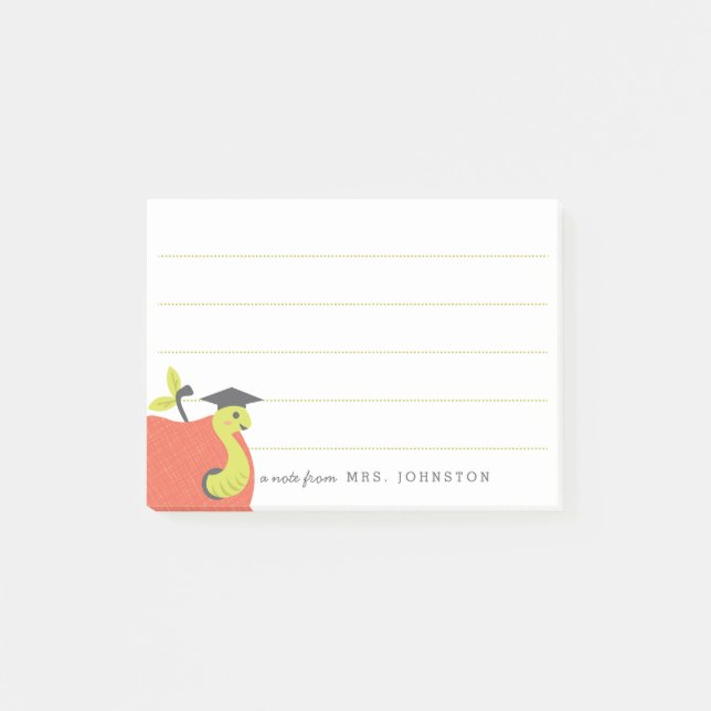 Personlig | Litet Apple Teacher Stationery Post-it Block (Framsida)