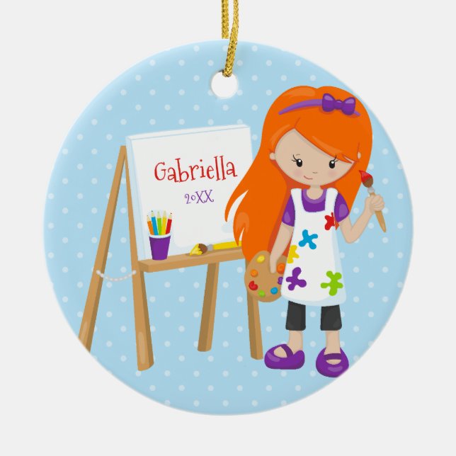 Personlig Little Artist jul Ornament (Framsidan)