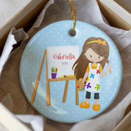 Personlig Little Artist jul Ornament